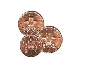 A few copper coins